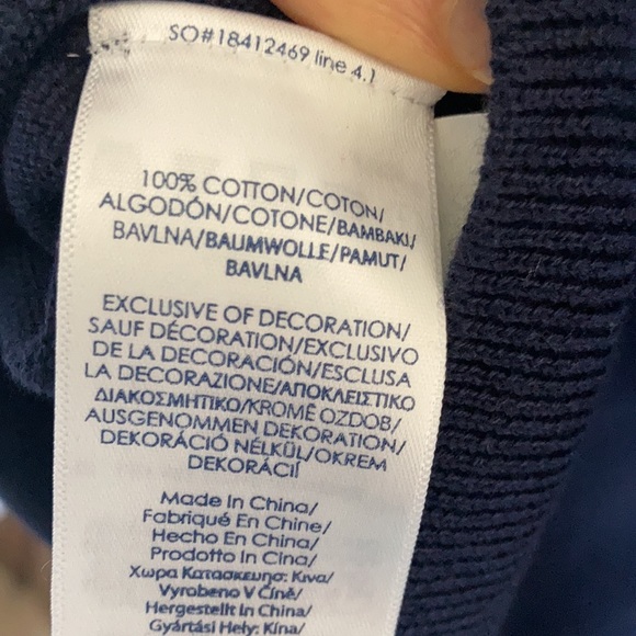 Relisted Chaps sweater vest  navy blue cotton lighter weight size L - Picture 12 of 12